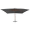 vidaXL - Zweefparasol - met - houten - paal - 400x300 - cm - antracietkleurig