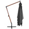 vidaXL - Zweefparasol - met - houten - paal - 400x300 - cm - antracietkleurig