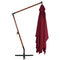 vidaXL - Zweefparasol - met - houten - paal - 400x300 - cm - bordeauxrood