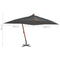 vidaXL - Zweefparasol - met - houten - paal - 400x300 - cm - antracietkleurig