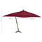 vidaXL - Zweefparasol - met - houten - paal - 400x300 - cm - bordeauxrood
