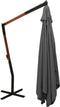 vidaXL - Zweefparasol - met - houten - paal - 400x300 - cm - antracietkleurig