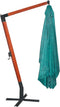 vidaXL - Zweefparasol - met - houten - paal - 400x300 - cm - terracottakleurig