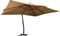 vidaXL - Zweefparasol - met - houten - paal - 400x300 - cm - taupe