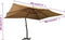 vidaXL - Zweefparasol - met - houten - paal - 400x300 - cm - taupe