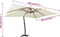 vidaXL - Zweefparasol - met - houten - paal - 400x300 - cm - zandwit