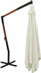 vidaXL - Zweefparasol - met - houten - paal - 400x300 - cm - zandwit