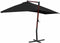 vidaXL - Zweefparasol - met - houten - paal - 400x300 - cm - zwart