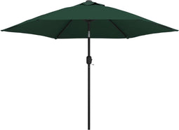 vidaXL - Zweefparasol - met - LED - 3,5 - m - groen