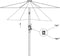 vidaXL - Zweefparasol - met - LED - 3,5 - m - groen