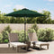 vidaXL - Zweefparasol - met - LED - 3,5 - m - groen