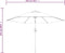 vidaXL - Zweefparasol - met - LED - 3,5 - m - groen