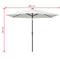 vidaXL - Zweefparasol - met - LED - 3 - m - zandwit