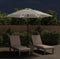 vidaXL - Zweefparasol - met - LED - 3 - m - zandwit