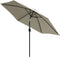 vidaXL - Zweefparasol - met - LED - 3 - m - zandwit