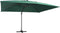 vidaXL - Zweefparasol - met - LED - en - aluminium - paal - 400x300 - cm - groen