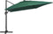 vidaXL - Zweefparasol - met - LED - en - aluminium - paal - 400x300 - cm - groen