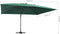 vidaXL - Zweefparasol - met - LED - en - aluminium - paal - 400x300 - cm - groen