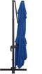 vidaXL - Zweefparasol - met - LED - en - aluminium - paal - 400x300 - cm - azuurblauw
