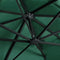vidaXL - Zweefparasol - met - LED - en - aluminium - paal - 400x300 - cm - groen