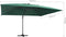 vidaXL - Zweefparasol - met - LED - en - aluminium - paal - 400x300 - cm - groen
