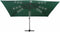 vidaXL - Zweefparasol - met - LED - en - aluminium - paal - 400x300 - cm - groen