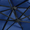 vidaXL - Zweefparasol - met - LED - en - stalen - paal - 250x250 - cm - azuurblauw