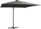 vidaXL - Zweefparasol - met - LED - en - stalen - paal - 250x250 - cm - antracietkleurig