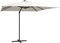 vidaXL - Zweefparasol - met - LED - en - stalen - paal - 250x250 - cm - zandkleurig