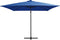 vidaXL - Zweefparasol - met - LED - en - stalen - paal - 250x250 - cm - azuurblauw