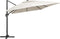 vidaXL - Zweefparasol - met - LED - en - stalen - paal - 250x250 - cm - zandkleurig