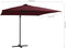 vidaXL - Zweefparasol - met - LED - en - stalen - paal - 250x250 - cm - groen