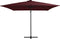 vidaXL - Zweefparasol - met - LED - en - stalen - paal - 250x250 - cm - taupe