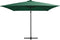vidaXL - Zweefparasol - met - LED - en - stalen - paal - 250x250 - cm - groen