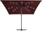 vidaXL - Zweefparasol - met - LED - en - stalen - paal - 250x250 - cm - taupe