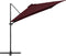 vidaXL - Zweefparasol - met - LED - en - stalen - paal - 250x250 - cm - zandkleurig