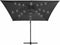 vidaXL - Zweefparasol - met - LED - en - stalen - paal - 250x250 - cm - antracietkleurig