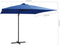 vidaXL - Zweefparasol - met - LED - en - stalen - paal - 250x250 - cm - azuurblauw