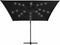 vidaXL - Zweefparasol - met - LED - en - stalen - paal - 250x250 - cm - zwart
