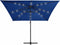vidaXL - Zweefparasol - met - LED - en - stalen - paal - 250x250 - cm - azuurblauw