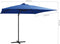 vidaXL - Zweefparasol - met - LED - en - stalen - paal - 250x250 - cm - azuurblauw