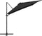 vidaXL - Zweefparasol - met - LED - en - stalen - paal - 250x250 - cm - zwart