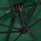 vidaXL - Zweefparasol - met - LED - en - stalen - paal - 250x250 - cm - groen