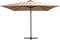 vidaXL - Zweefparasol - met - LED - en - stalen - paal - 250x250 - cm - taupe