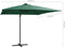 vidaXL - Zweefparasol - met - LED - en - stalen - paal - 250x250 - cm - groen