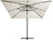 vidaXL - Zweefparasol - met - LED - en - stalen - paal - 250x250 - cm - zandkleurig