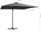 vidaXL - Zweefparasol - met - LED - en - stalen - paal - 250x250 - cm - antracietkleurig