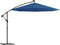 vidaXL - Zweefparasol - met - LED - en - stalen - paal - 300 - cm - azuurblauw
