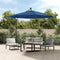 vidaXL - Zweefparasol - met - LED - en - stalen - paal - 300 - cm - azuurblauw