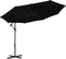 vidaXL - Zweefparasol - met - LED - en - stalen - paal - 300 - cm - azuurblauw